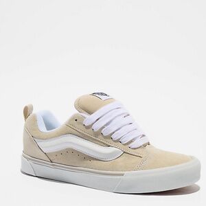 Vans Oatmeal and White Knu Skool Sneakers